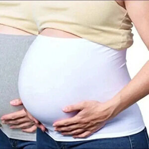 Maddie Moo Maternity White Belly Band Support Belt M